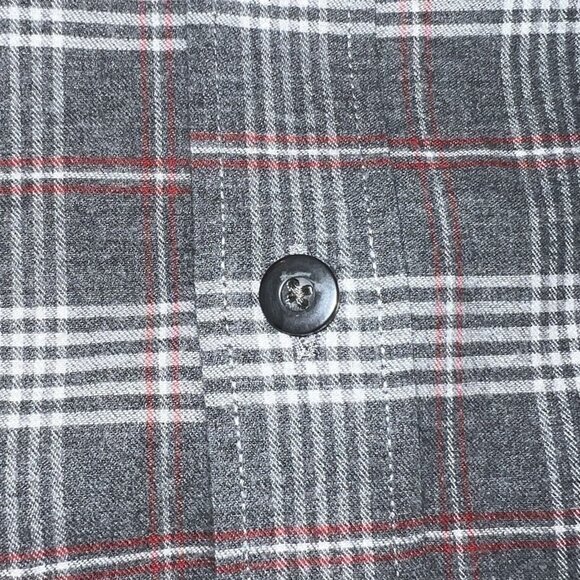 UNTUCKit Flannel Shirt Mens Size 2XL‎ Slim Fit Plaid Long Sleeve Gray Checkered - Picture 7 of 8